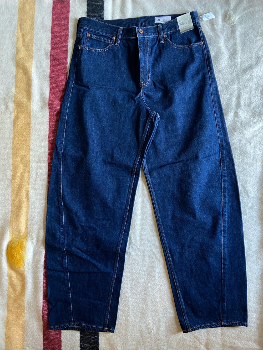 Gap High Rise Barrel Leg Jeans